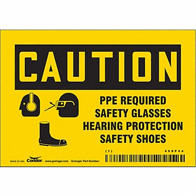 Safety Sign 3 1/2 inx5 in Vinyl