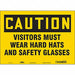 Safety Sign 10 inx14 in Vinyl
