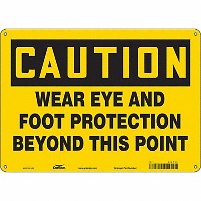 Safety Sign 10 in x 14 in Aluminum