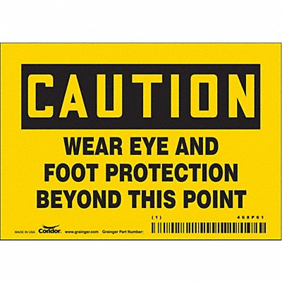 Safety Sign 3.5in x 5in Vinyl
