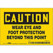 Safety Sign 3.5in x 5in Vinyl