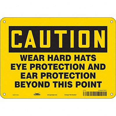 Safety Sign 7 in x 10 in Aluminum