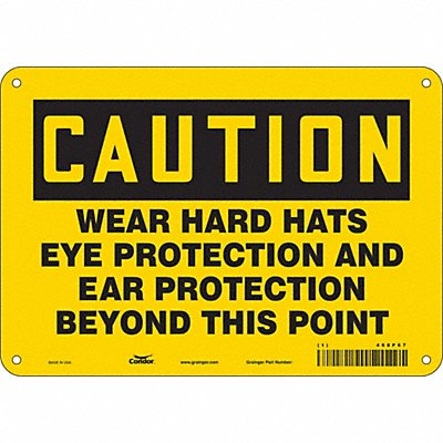 Safety Sign 7 in x 10 in Polyethylene