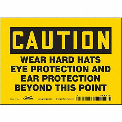 Safety Sign 5 in x 7 in Vinyl