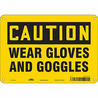 Safety Sign 7 in x 10 in Aluminum