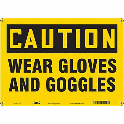 Safety Sign 10 in x 14 in Aluminum