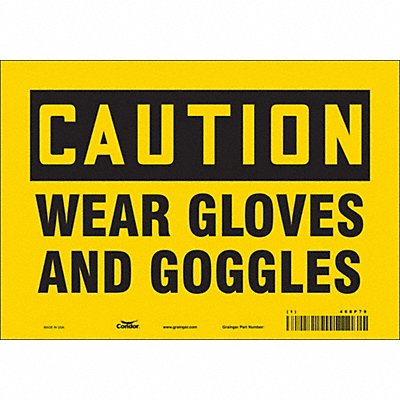 Safety Sign 7 in x 10 in Vinyl