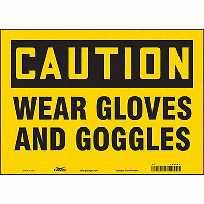 Safety Sign 10 inx14 in Vinyl