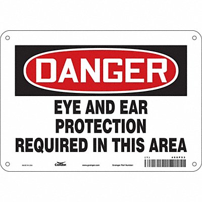 Safety Sign 7 in x 10 in Aluminum
