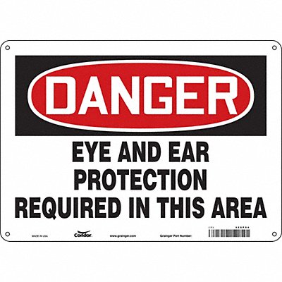 Safety Sign 10 in x 14 in Aluminum
