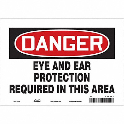 Safety Sign 7 in x 10 in Vinyl