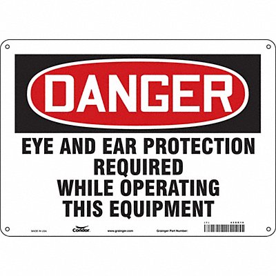 Safety Sign 10 in x 14 in Polyethylene