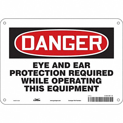 Safety Sign 7 in x 10 in Aluminum
