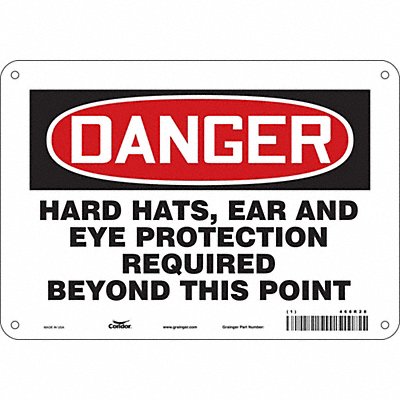Safety Sign 7 in x 10 in Polyethylene