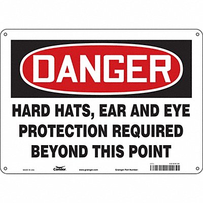 Safety Sign 10 in x 14 in Polyethylene