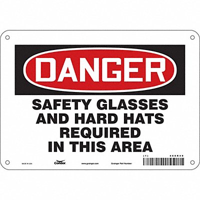 Safety Sign 7 in x 10 in Polyethylene