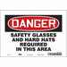 Safety Sign 7 inx10 in Vinyl