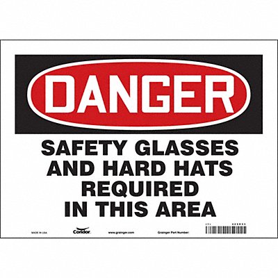 Safety Sign 10 in x 14 in Vinyl
