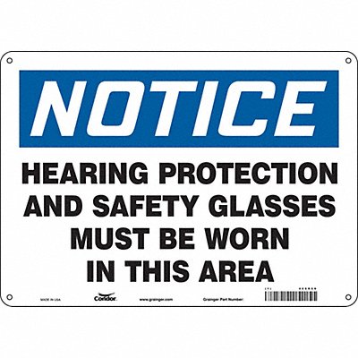 Safety Sign 10 inx14 in Polyethylene
