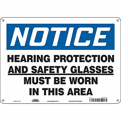 Safety Sign 10 inx14 in Aluminum
