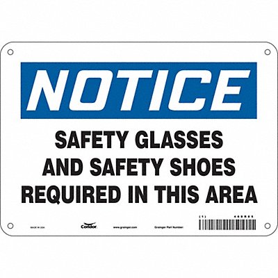 Safety Sign 7 in x 10 in Aluminum