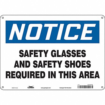 Safety Sign 10 in x 14 in Aluminum