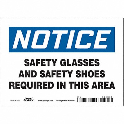 Safety Sign 5 inx7 in Vinyl