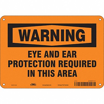 Safety Sign 7 in x 10 in Aluminum