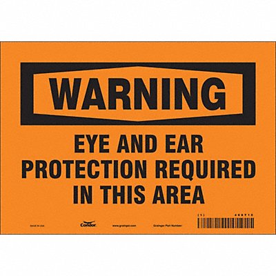 Safety Sign 7 in x 10 in Vinyl