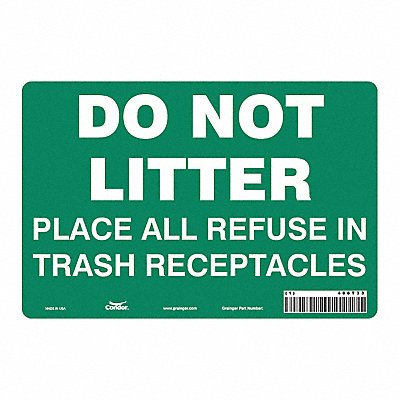 Safety Sign 7 in x 10 in Polyethylene