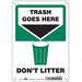 Safety Sign 10 in x 7 in Aluminum