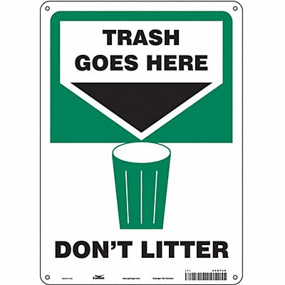 Safety Sign 14 in x 10 in Polyethylene