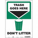 Safety Sign 14 in x 10 in Vinyl