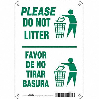 Safety Sign 10 in x 7 in Aluminum