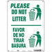 Safety Sign 14 in x 10 in Aluminum