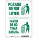 Safety Sign 10 in x 7 in Polyethylene