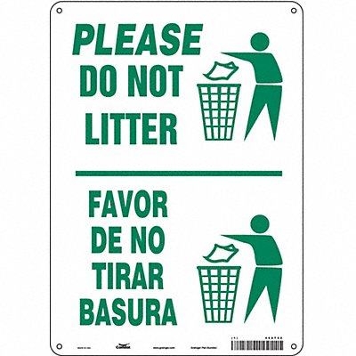 Safety Sign 14 in x 10 in Polyethylene