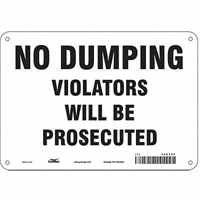 Safety Sign 7 in x 10 in Polyethylene