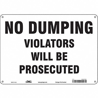 Safety Sign 10 in x 14 in Polyethylene