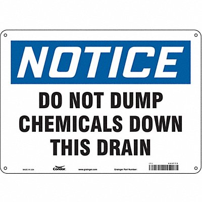 Safety Sign 10 in x 14 in Aluminum