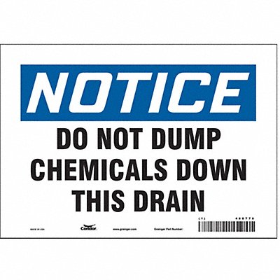 Safety Sign 7 in x 10 in Vinyl
