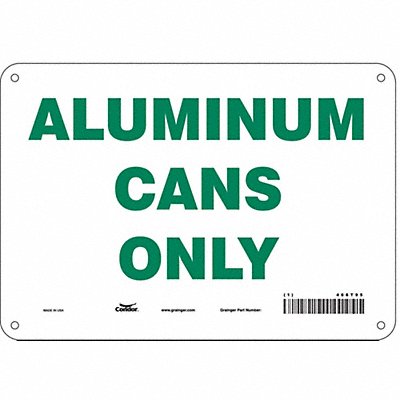K0970 Safety Sign 7 in x 10 in Polyethylene