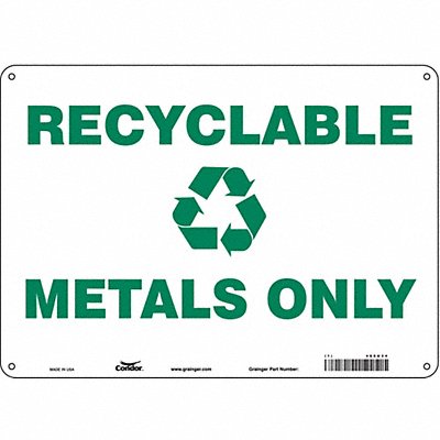 Safety Sign 10 in x 14 in Aluminum