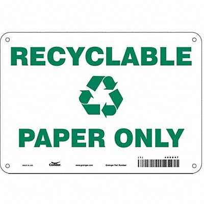 Safety Sign 7 in x 10 in Aluminum