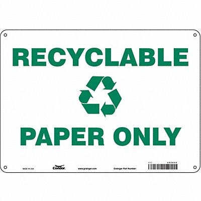 Safety Sign 10 in x 14 in Polyethylene