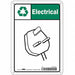 Safety Sign 10 in x 7 in Polyethylene