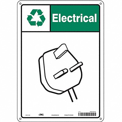 Safety Sign 14 in x 10 in Polyethylene