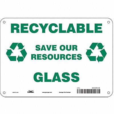 Safety Sign 7 in x 10 in Aluminum