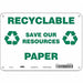 Safety Sign 7 in x 10 in Aluminum