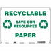 Safety Sign 10 in x 14 in Aluminum